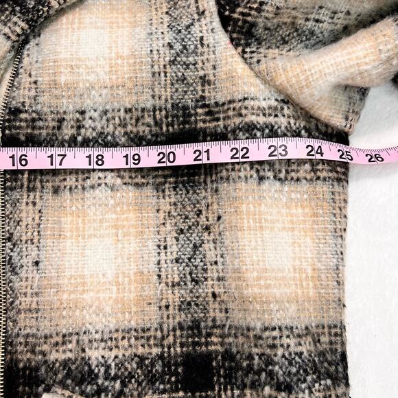 ASOS Simply Be White Tan and Black Checked Coat 16 - Picture 8 of 9